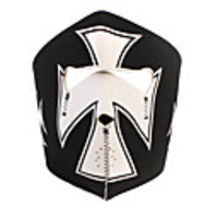Cross Style Bike Face Mask (Black White)