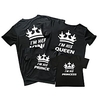 Crown Letter Print Round Collar Tops for Family miniinthebox