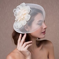 Crystal / Fabric / Organza Crown Tiaras / Fascinators / Flowers with 1 Piece Wedding / Horse Race / Ladies Day Headpiece miniinthebox