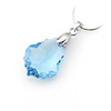 Crystal and 925 Sterling Silver Pendant - Blue