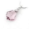 Crystal and 925 Sterling Silver Pendant - Pink