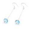 Crystal And 925 Sterling Silver With Platinum Plated Earrings