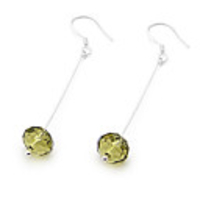 Crystal And 925 Sterling Silver With Platinum Plated Earrings