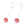 Crystal And 925 Sterling Silver With Platinum Plated Earrings