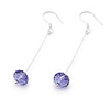 Crystal And 925 Sterling Silver With Platinum Plated Earrings
