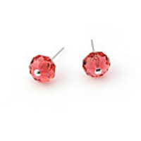 Crystal And 925 Sterling Silver With Platinum Plated Earrings