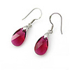 Crystal And 925 Sterling Silver With Platinum Plated Earrings
