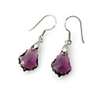 Crystal And 925 Sterling Silver With Platinum Plated Earrings
