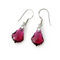 Crystal And 925 Sterling Silver With Platinum Plated Earrings