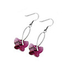 Crystal And 925 Sterling Silver With Platinum Plated Earrings