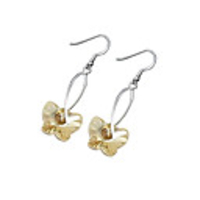 Crystal And 925 Sterling Silver With Platinum Plated Earrings
