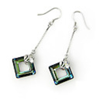 Crystal And 925 Sterling Silver With Platinum Plated Earrings