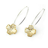 Crystal And 925 Sterling Silver With Platinum Plated Earrings
