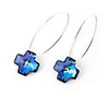Crystal And 925 Sterling Silver With Platinum Plated Earrings
