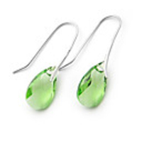 Crystal And 925 Sterling Silver With Platinum Plated Earrings