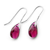 Crystal And 925 Sterling Silver With Platinum Plated Earrings