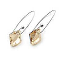 Crystal And 925 Sterling Silver With Platinum Plated Earrings