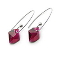 Crystal And 925 Sterling Silver With Platinum Plated Earrings