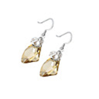 Crystal And 925 Sterling Silver With Platinum Plated Earrings