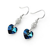 Crystal And 925 Sterling Silver With Platinum Plated Earrings