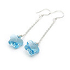 Crystal And 925 Sterling Silver With Platinum Plated Earrings