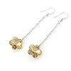 Crystal And 925 Sterling Silver With Platinum Plated Earrings