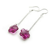 Crystal And 925 Sterling Silver With Platinum Plated Earrings