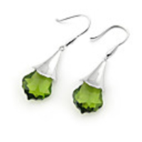 Crystal And 925 Sterling Silver With Platinum Plated Earrings