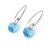 Crystal And 925 Sterling Silver With Platinum Plated Earrings