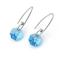 Crystal And 925 Sterling Silver With Platinum Plated Earrings