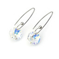 Crystal And 925 Sterling Silver With Platinum Plated Earrings