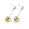 Crystal And 925 Sterling Silver With Platinum Plated Earrings