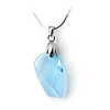 Crystal And 925 Sterling Silver With Platinum Plated Pendant - Blue
