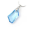 Crystal And 925 Sterling Silver With Platinum Plated Pendant - Blue