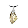 Crystal And 925 Sterling Silver With Platinum Plated Pendant - Champagne