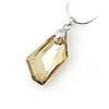 Crystal And 925 Sterling Silver With Platinum Plated Pendant - Champagne
