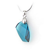 Crystal And 925 Sterling Silver With Platinum Plated Pendant - Dark Blue