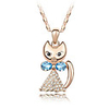 Crystal and Platinum Plated Alloy Necklace (Cartoon)