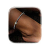crystal anklet sexy rhinestone stretch anklets tennis ankle elastic bracelets for women-1 row