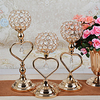 Crystal Candlestick Light Luxury Gold Lron Candle Cup Living Room Dining Table Romantic Candlelight Dinner Decoration Candlestick Decorations