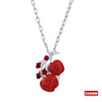 Crystal Cherry Shaped USB2.0 Flash Drive Necklace (256MB)
