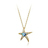 Crystal Diamond Starfish Pendant Necklace