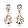 Crystal Drop Earrings Pear Cut Long Solitaire Drop Ladies Sweet Elegant Earrings Jewelry Gold For Wedding Party / Evening Masquerade Engagement Party Prom