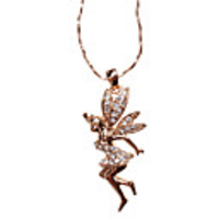 Crystal Inlaid Flower Wizard Alloy Necklace(Golden)