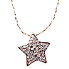 Crystal Inlaid Starfish Alloy Necklace(Silver)