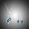Crystal Jewelry Set Pendant Necklace Solitaire Marquise Cut Ladies Party Fashion Cute Rhinestone Silver Plated Imitation Diamond Earrings Jewelry Fuchsia / Blue For Party Special Occasion Anniversary