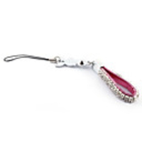 Crystal Rabit Charm Pink Mobile Strap Cell Phone Strap