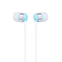 Crystal Stereo Earphones WHF-065(3.5mm Jack/Blue)