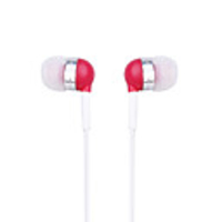 Crystal Stereo Earphones WHF-065(3.5mm Jack/Red)