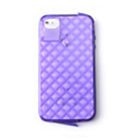 Crystal Style TPU Case for iPhone 4 (Purple)
